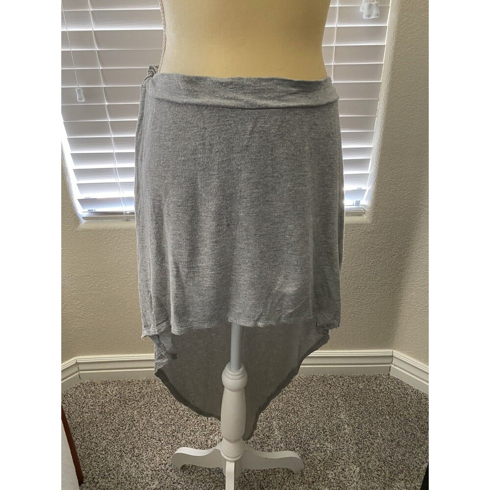 Brandy Melville gray high low elastic waist Stretch skirt One Size Fits